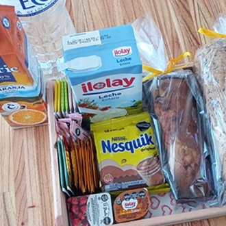 Bandeja de desayuno de bienvenida